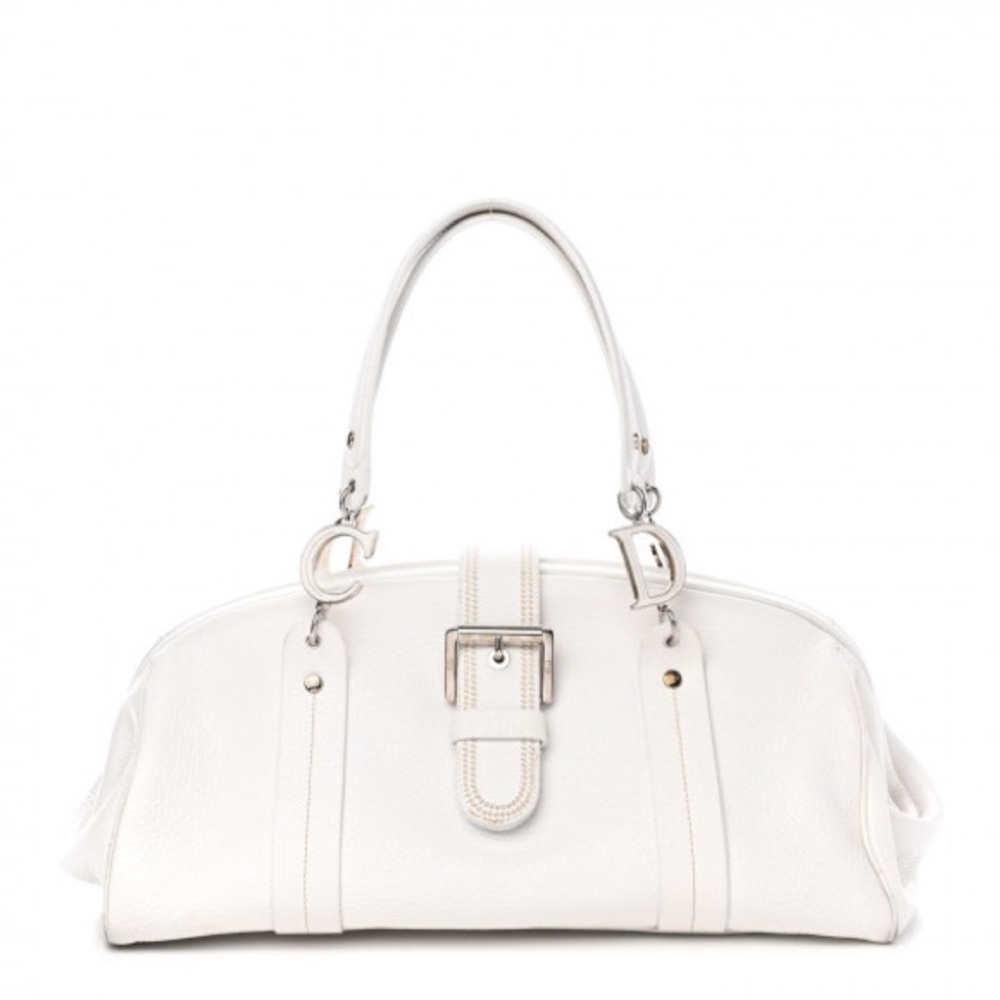2005 Christian Dior Calfskin Buckle Satchel Bag